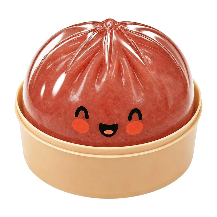 DOWMOO Deep Gold Steamed Bun Shape Squeeze Toy with Steamer Box Stress Relief Toy for Adult Kids - 1 Piece - 1