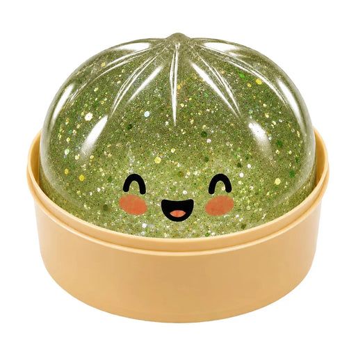 DOWMOO Gold Sequins Steamed Bun Shape Squeeze Toy with Steamer Box Stress Relief Toy for Adult Kids - 1 Piece - 1