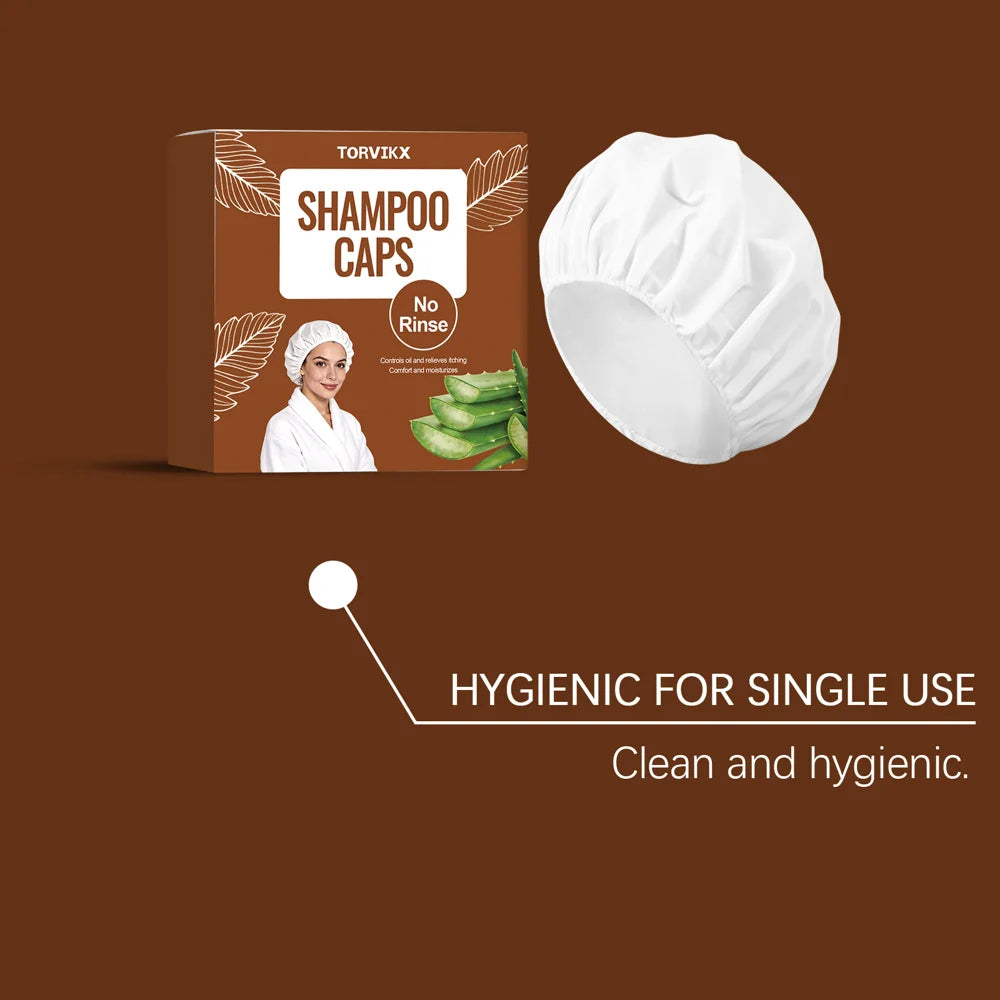 TORVIKX No Rinse Shampoo Cap Gentle Care Dry Shampoo Hat for Travel Bedridden Patients - 1 Piece - 6