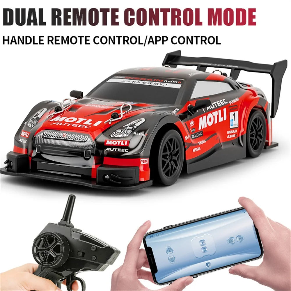 8821 1:24 4WD Drift Racing Car High Speed RC Car 2.4GHz Remote Control Vehicle for Kids Adults - Red - 6