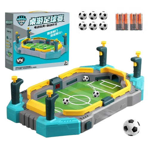 Table Football Game 2 Player Electronic Scoring Soccer Tabletop Toy for Kids Boys Girls Family - 1