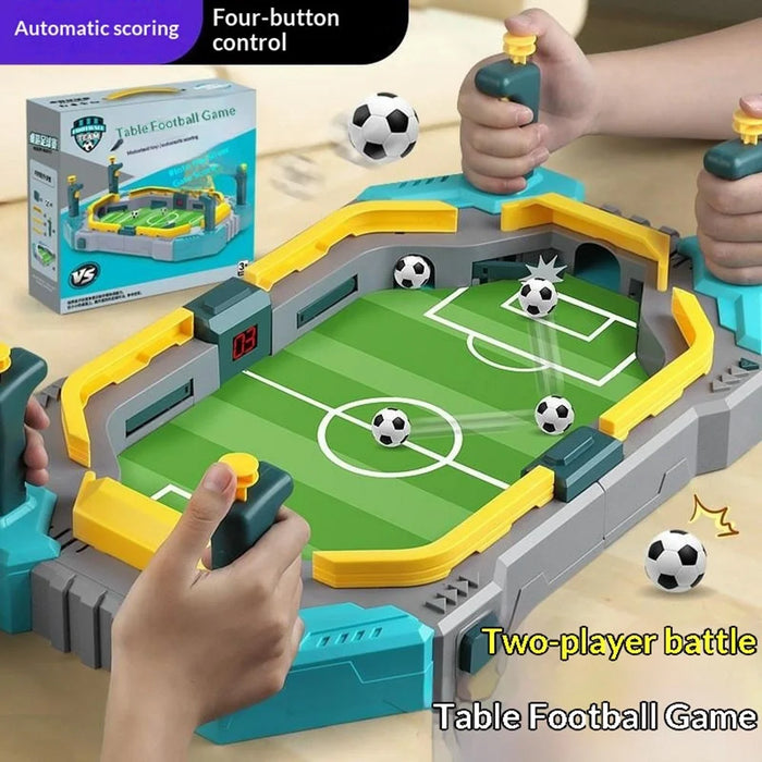 Table Football Game 2 Player Electronic Scoring Soccer Tabletop Toy for Kids Boys Girls Family - 3
