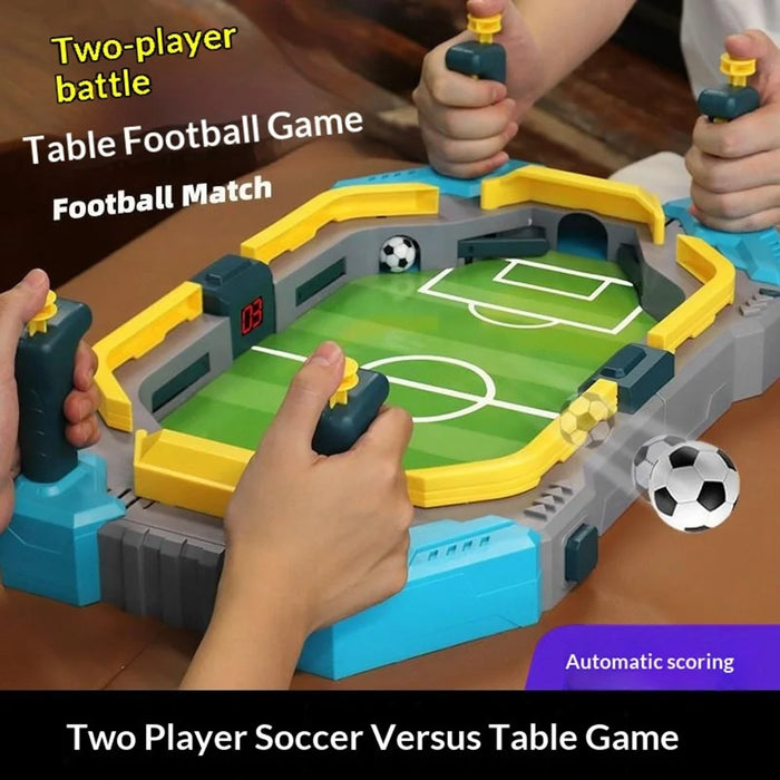 Table Football Game 2 Player Electronic Scoring Soccer Tabletop Toy for Kids Boys Girls Family - 5