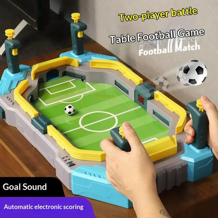 Table Football Game 2 Player Electronic Scoring Soccer Tabletop Toy for Kids Boys Girls Family - 6