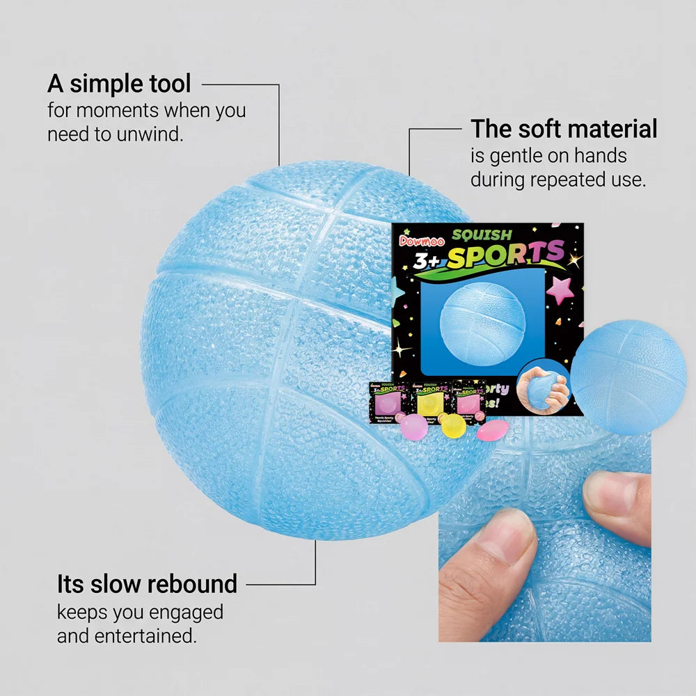 DOWMOO Mini Sports Ball Shape Stress Relief Slow Rebounding TPR Squeeze Toy Desktop Decor - Rugby - 5