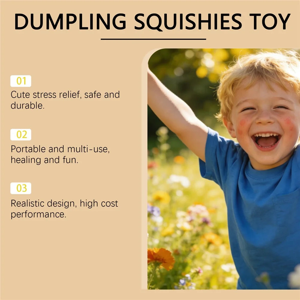 DOWMOO Kawaii Eyes Expression Steamed Bun Toy Slow Rising Stress Relief Toy Desktop Decor - Transparent Blue - 5