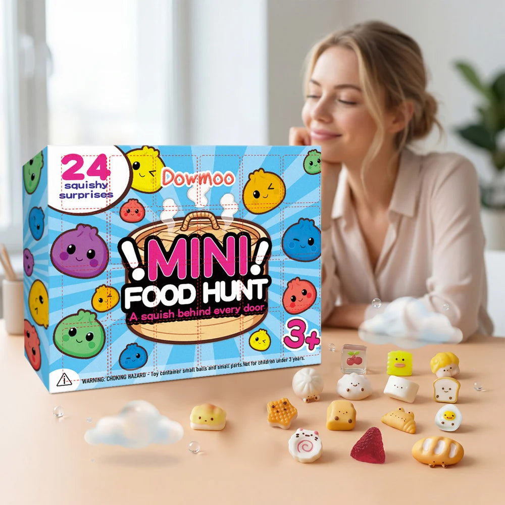 DOWMOO 24Pcs/Set Mini Food Squeeze Toys Soft Rubber Stress Relief Finger Toy for Kids Adults (Random Style) - 24 Pieces - 2