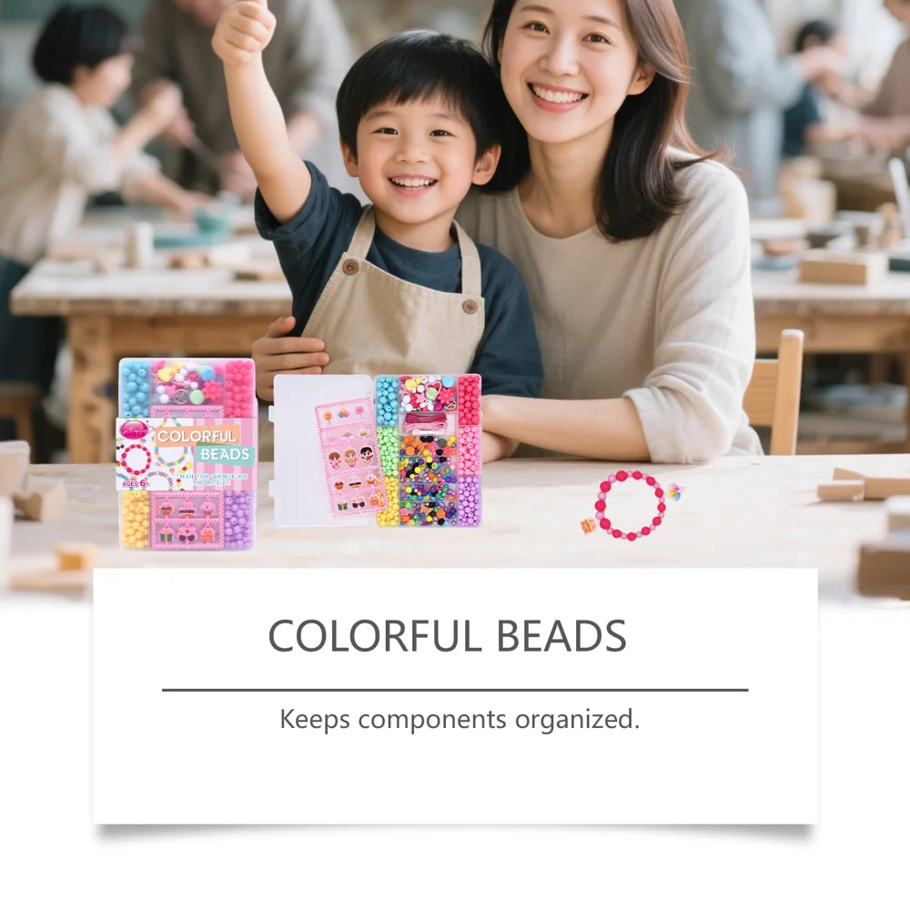 ZHIMINGXING Kids DIY Beading Kit Colorful Beads Jewelry Making Set Educational Toy for Children - 1 Set - 7