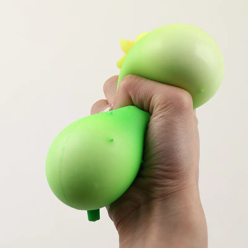 Cucumber Shape Stress Relief Squeeze Toy Slow Rising Soft TPR Sensory Toy for Anxiety Relief - Grass Green - 3