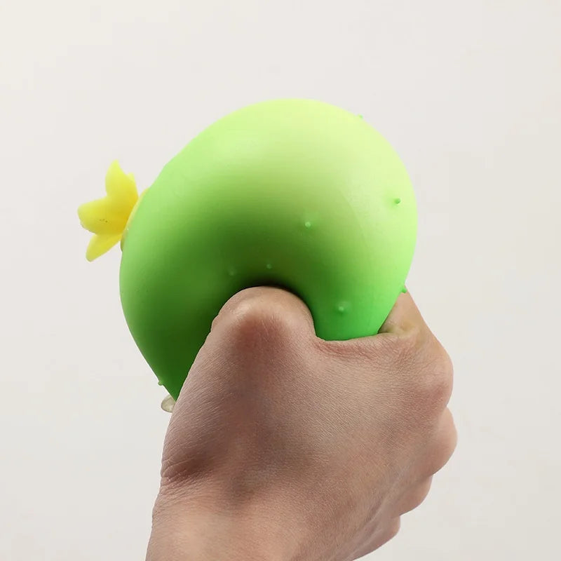 Cucumber Shape Stress Relief Squeeze Toy Slow Rising Soft TPR Sensory Toy for Anxiety Relief - Grass Green - 4