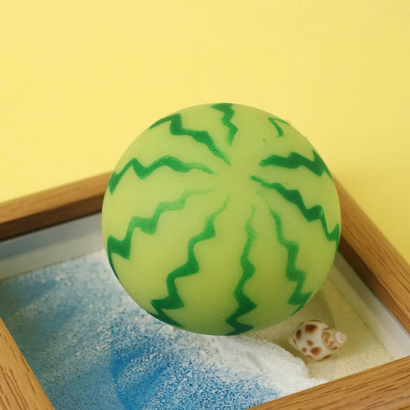 6cm Simulated Watermelon Shape Stress Ball Soft TPR Slow Rising Squeeze Toy for Kids and Adults Anxiety Relief - 6cm - 3
