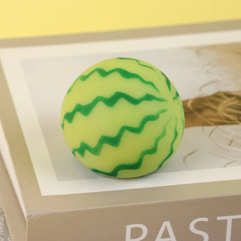 6cm Simulated Watermelon Shape Stress Ball Soft TPR Slow Rising Squeeze Toy for Kids and Adults Anxiety Relief - 6cm - 4