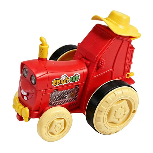 YG2105-A Electric Dancing Car Toy Rechargeable Voice-Activated Recording LED Music Stunt Car Kids Toy - Red - 1