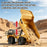 1:20 Scale Remote Control Dump Truck 9-Channal 360 Degree Rotation RC Construction Engineering Vehicle for Kids - Yellow - 4