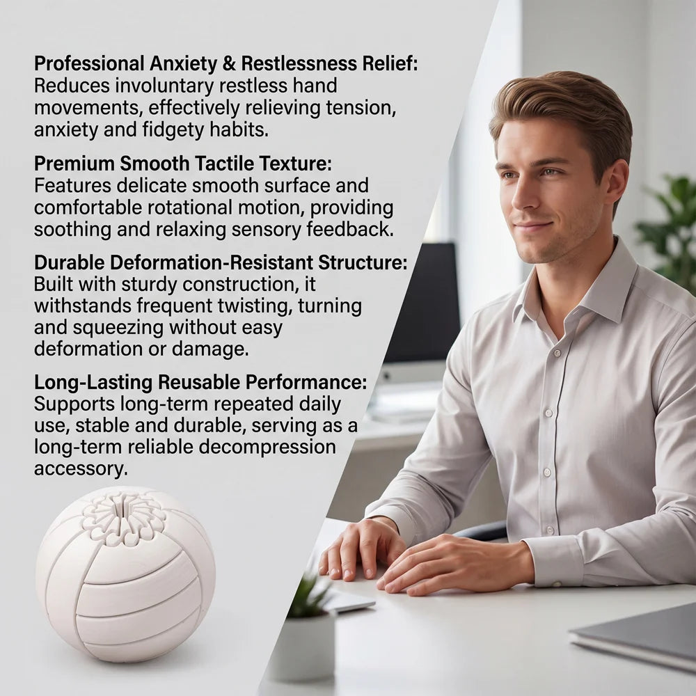 DOWMOO 3D Printed Transforming Decompression Ball Stress Relief Sports Ball Toy for Kids Adults - Rugby - 5