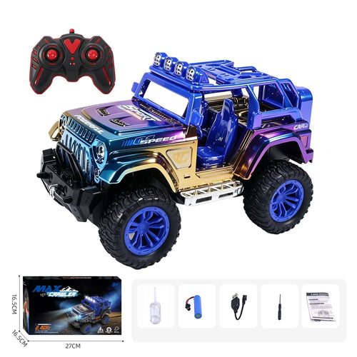 Off-Road RC Car Water Spray 2.4GHz Remote Control Vehicle Toy for Kids - Blue - 1
