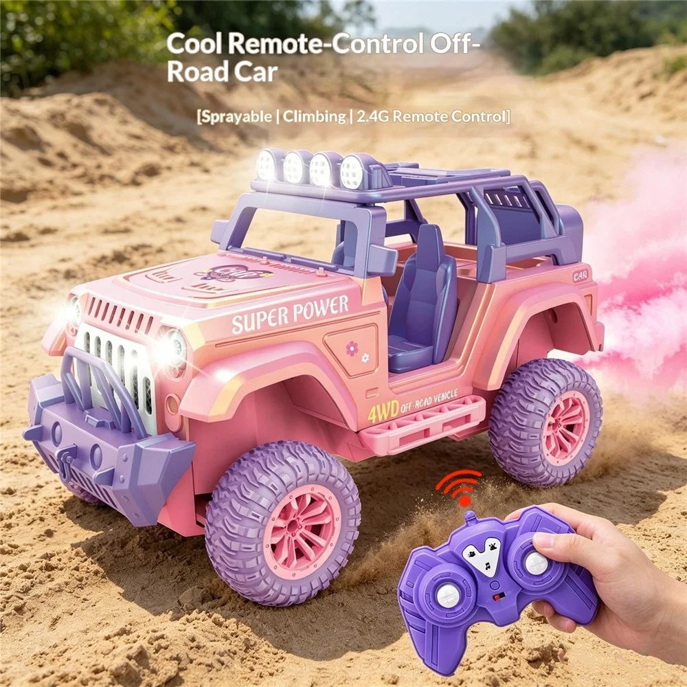 Off-Road RC Car Water Spray 2.4GHz Remote Control Vehicle Toy for Kids - Blue - 4