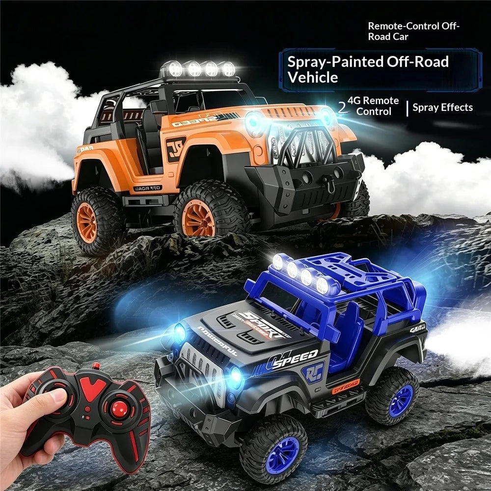 Off-Road RC Car Water Spray 2.4GHz Remote Control Vehicle Toy for Kids - Blue - 7