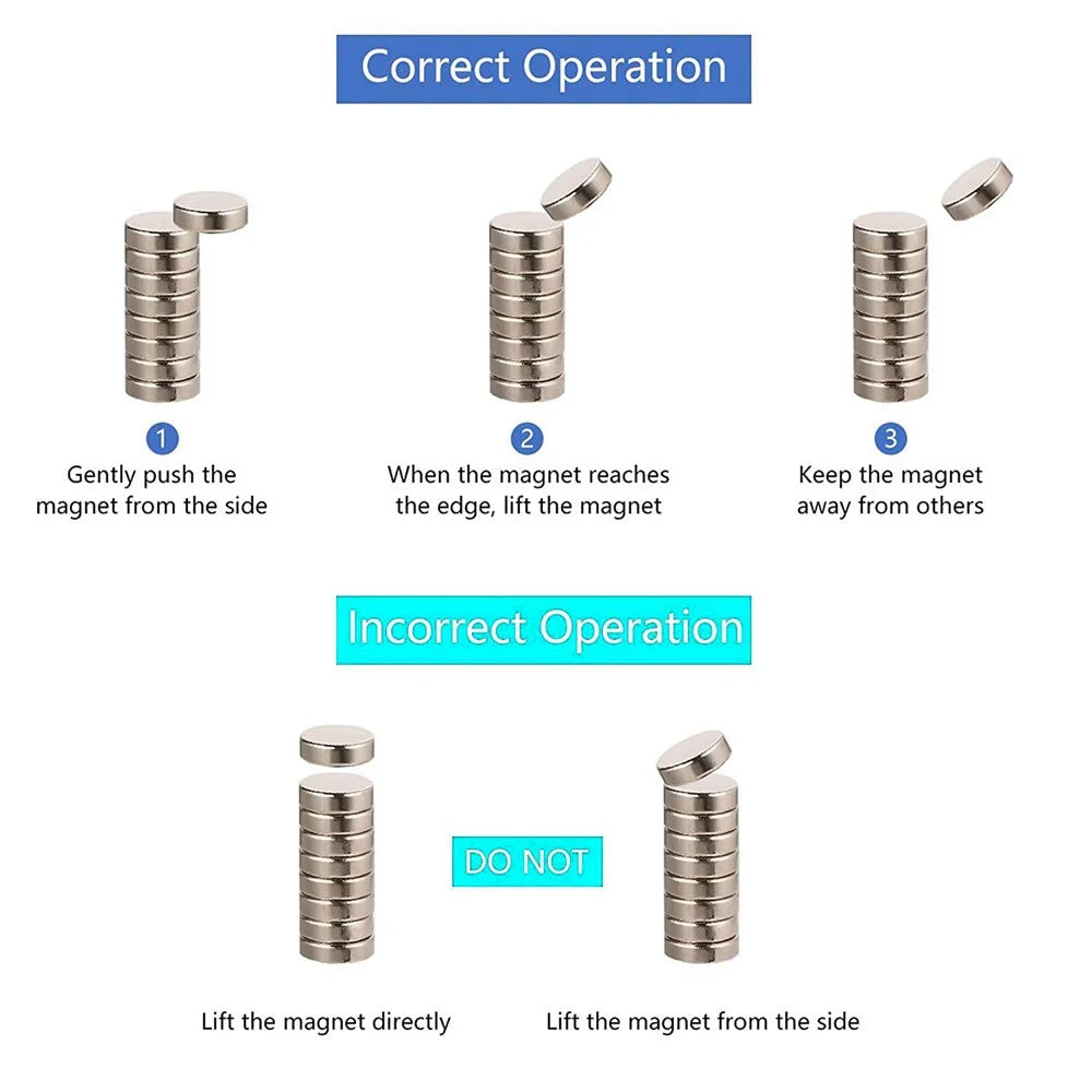 500Pcs / Set Strong Magnetic 10x2mm N35 Neodymium Iron Boron Magnets Industrial Strength NdFeB Magnets Set for Fridge, DIY, Crafts - 5
