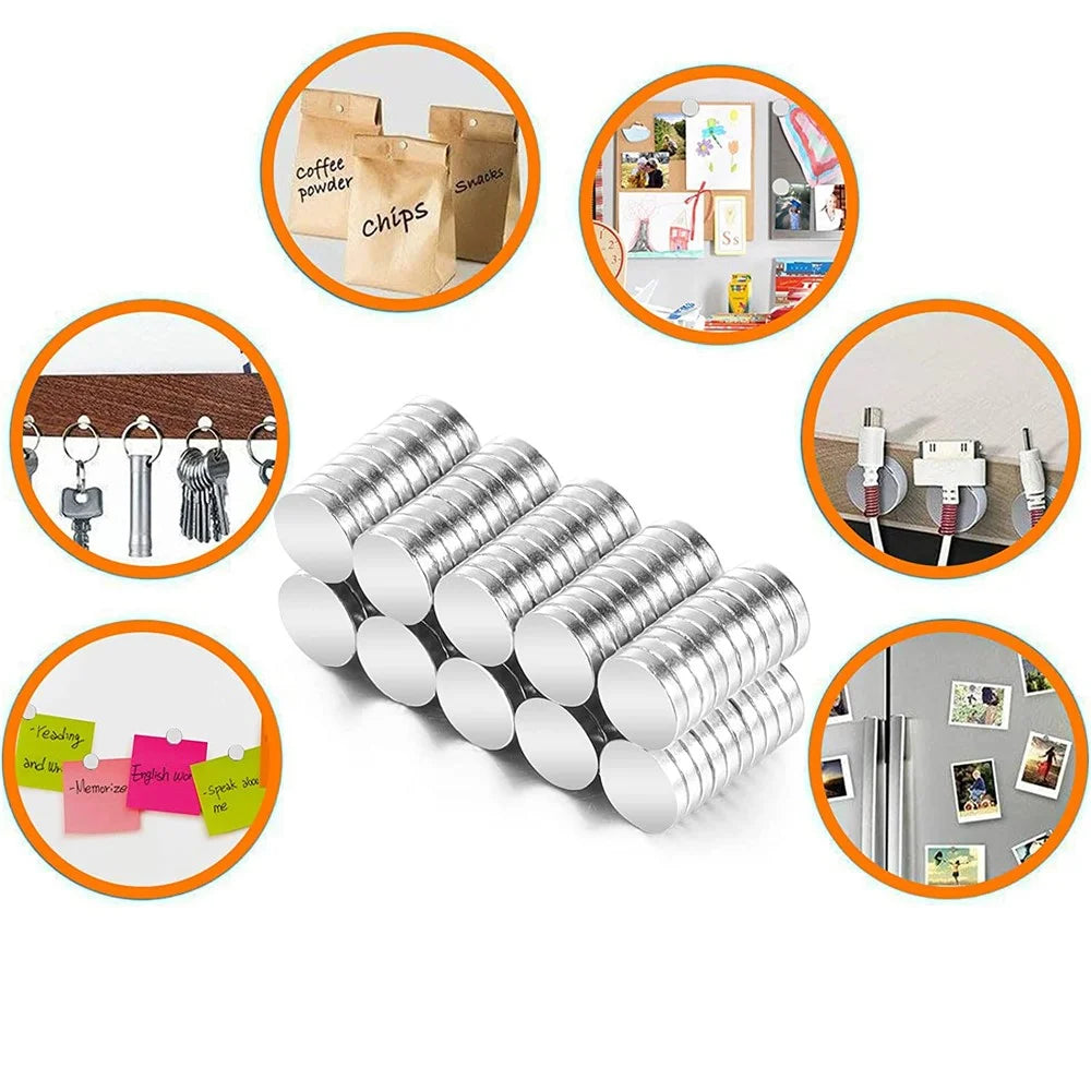 500Pcs / Set Strong Magnetic 10x2mm N35 Neodymium Iron Boron Magnets Industrial Strength NdFeB Magnets Set for Fridge, DIY, Crafts - 7