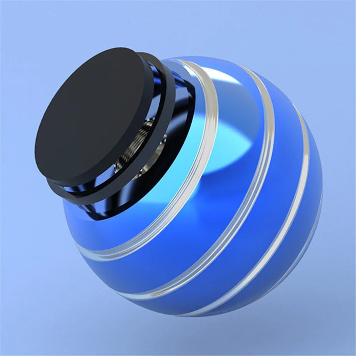 55mm Silver Line Design Glossy Gyroscopic Ball Detachable Spinning Round Ball Gyro Desktop Fingertip Decompression Toy - Blue - 2