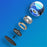 55mm Silver Line Design Glossy Gyroscopic Ball Detachable Spinning Round Ball Gyro Desktop Fingertip Decompression Toy - Blue - 4