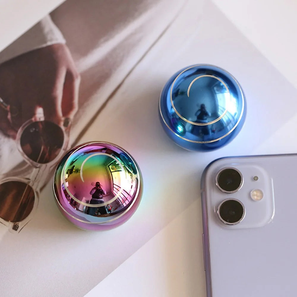 Detachable Silver String Rotating Ball Stress Relief Desktop Spherical Gyro Toy, Diameter: 40mm - Multi-color - 4