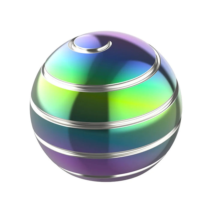 Silver String Rotating Ball Stress Relief Desktop Spherical Gyro Toy, Diameter: 45mm - Multi-color - 1