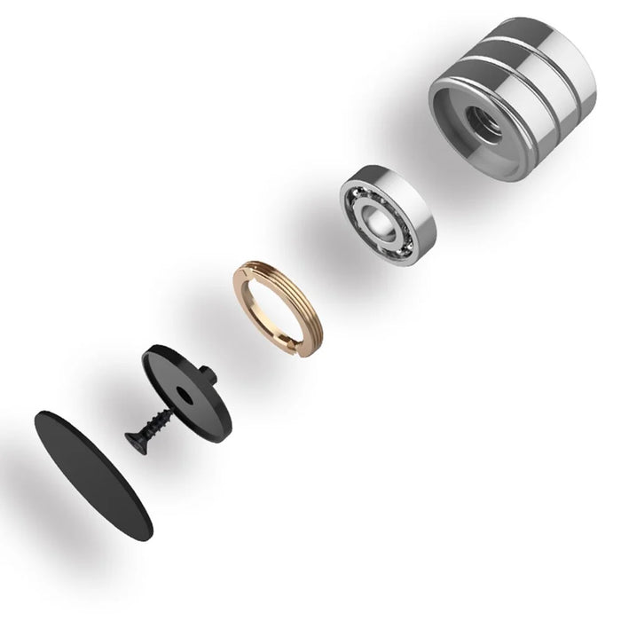 40MM Diameter Stainless Steel Cylindrical Spinning Top Mini Desktop Gyro to Kill Time Reduce Stress - 4