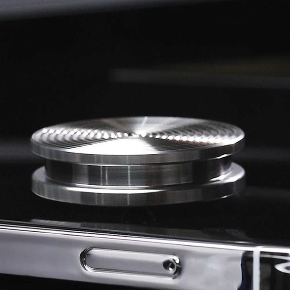 Decompress Pendant Gyro Spinner Necklace Key Chain Metal Spinning Gyroscope Cool Toy - Stainless Steel Stripe - 5