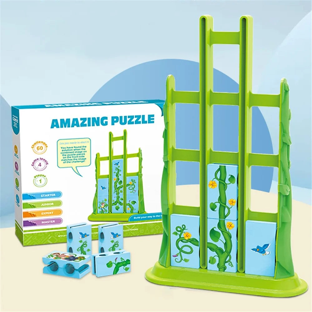 5777-45 Puzzle Board Game DIY Image Matching Flip Jigsaw Puzzle Game Parent-child Interactive Children Toy - 1