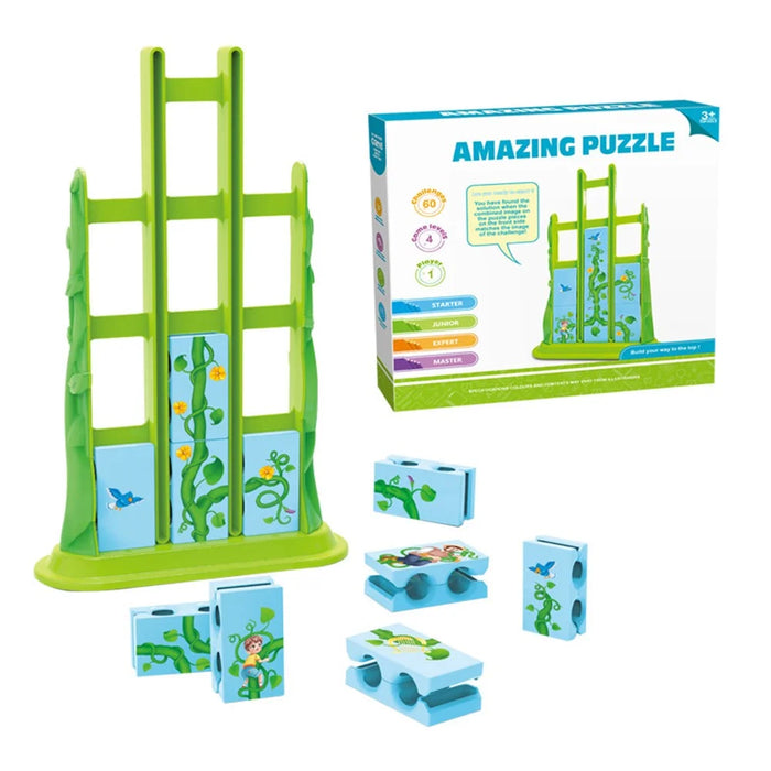 5777-45 Puzzle Board Game DIY Image Matching Flip Jigsaw Puzzle Game Parent-child Interactive Children Toy - 4