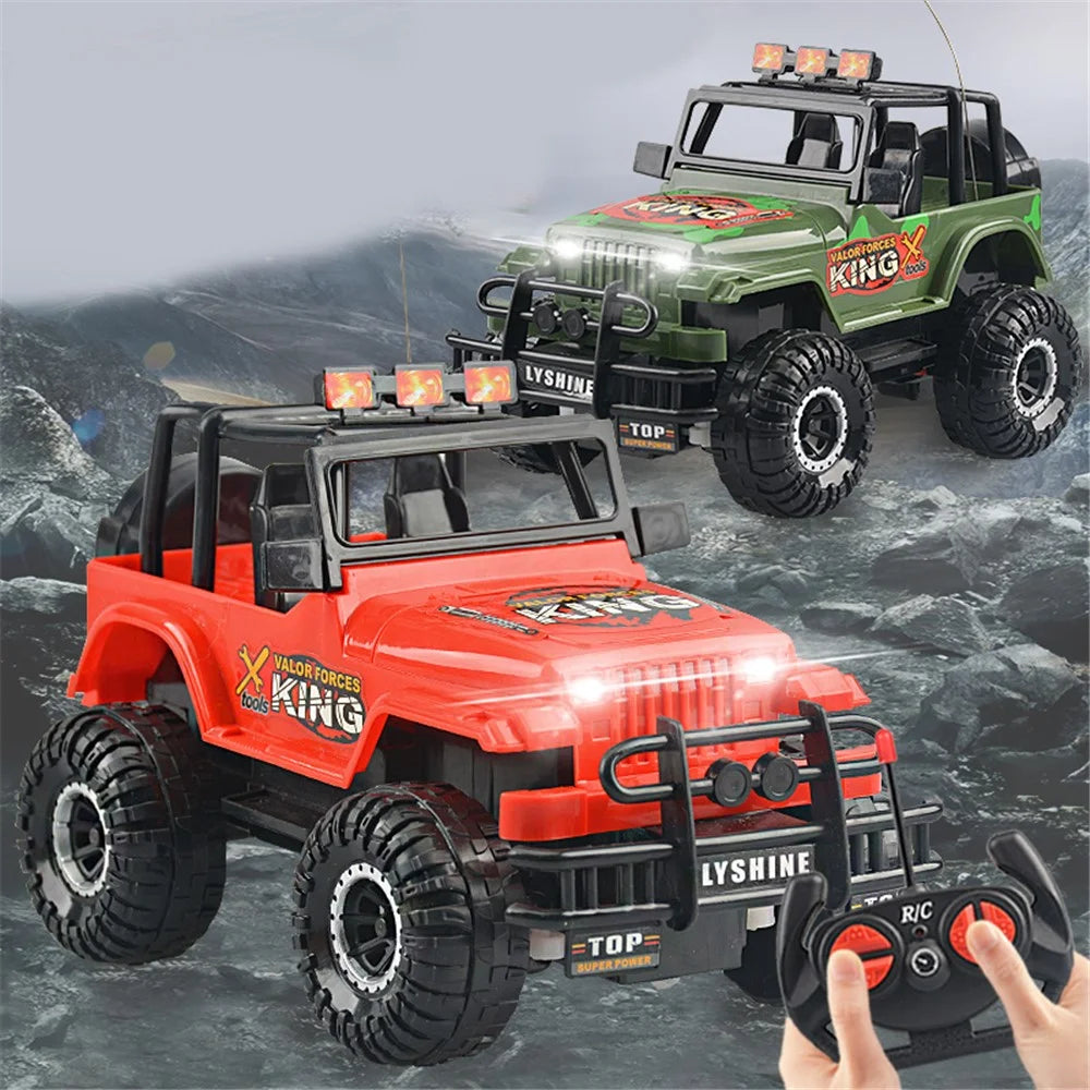 LX6066 Children 1 / 18 4CH RC Off-Road Vehicle Remote Control Electric Car Model Toys with Lights - Red - 2