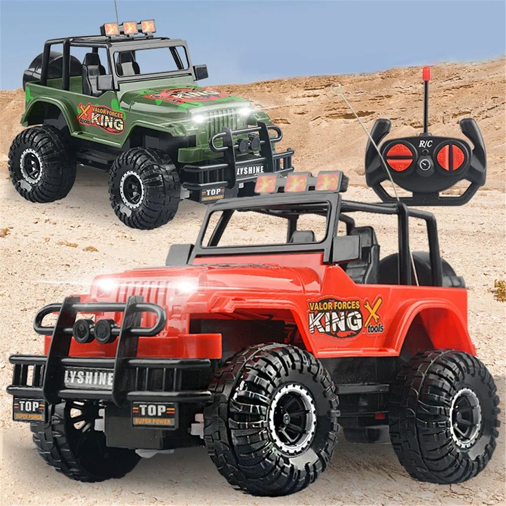 LX6066 Children 1 / 18 4CH RC Off-Road Vehicle Remote Control Electric Car Model Toys with Lights - Red - 3