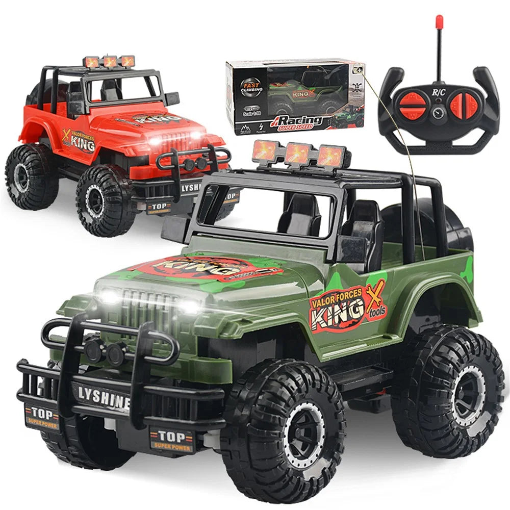 LX6066 Children 1 / 18 4CH RC Off-Road Vehicle Remote Control Electric Car Model Toys with Lights - Red - 4