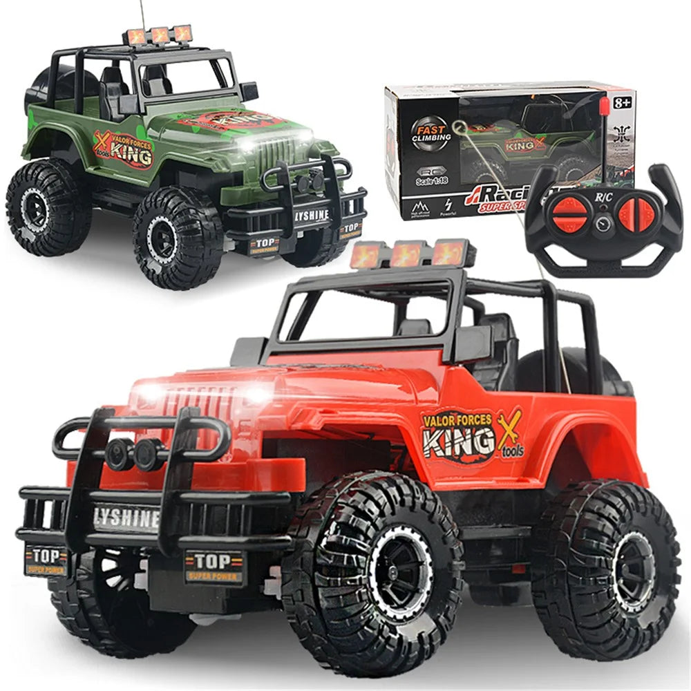 LX6066 Children 1 / 18 4CH RC Off-Road Vehicle Remote Control Electric Car Model Toys with Lights - Red - 5