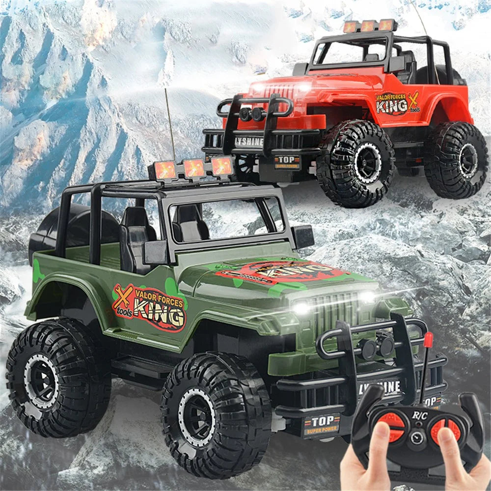 LX6066 Children 1 / 18 4CH RC Off-Road Vehicle Remote Control Electric Car Model Toys with Lights - Red - 6