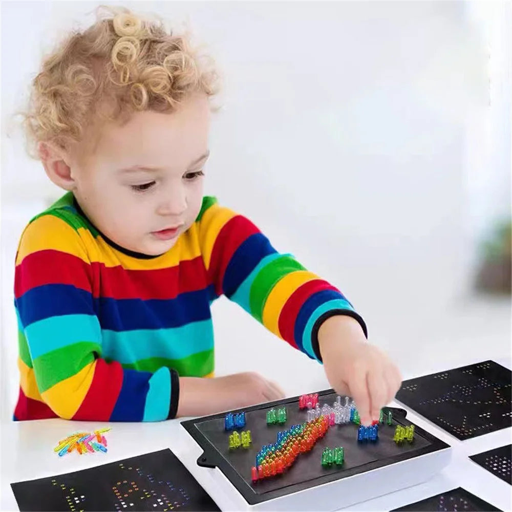 180PCS Kids DIY 3D Magic Light LED Panel Construction Toys Children Educational Building Blocks - 4