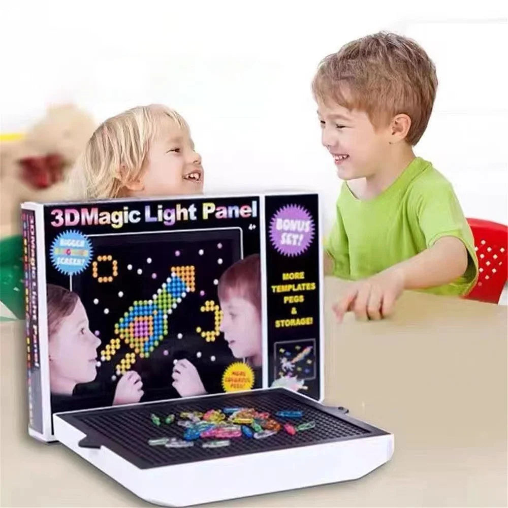 276PCS Children Educational Building Blocks Kids DIY 3D Magic Light LED Panel Construction Toys - 3