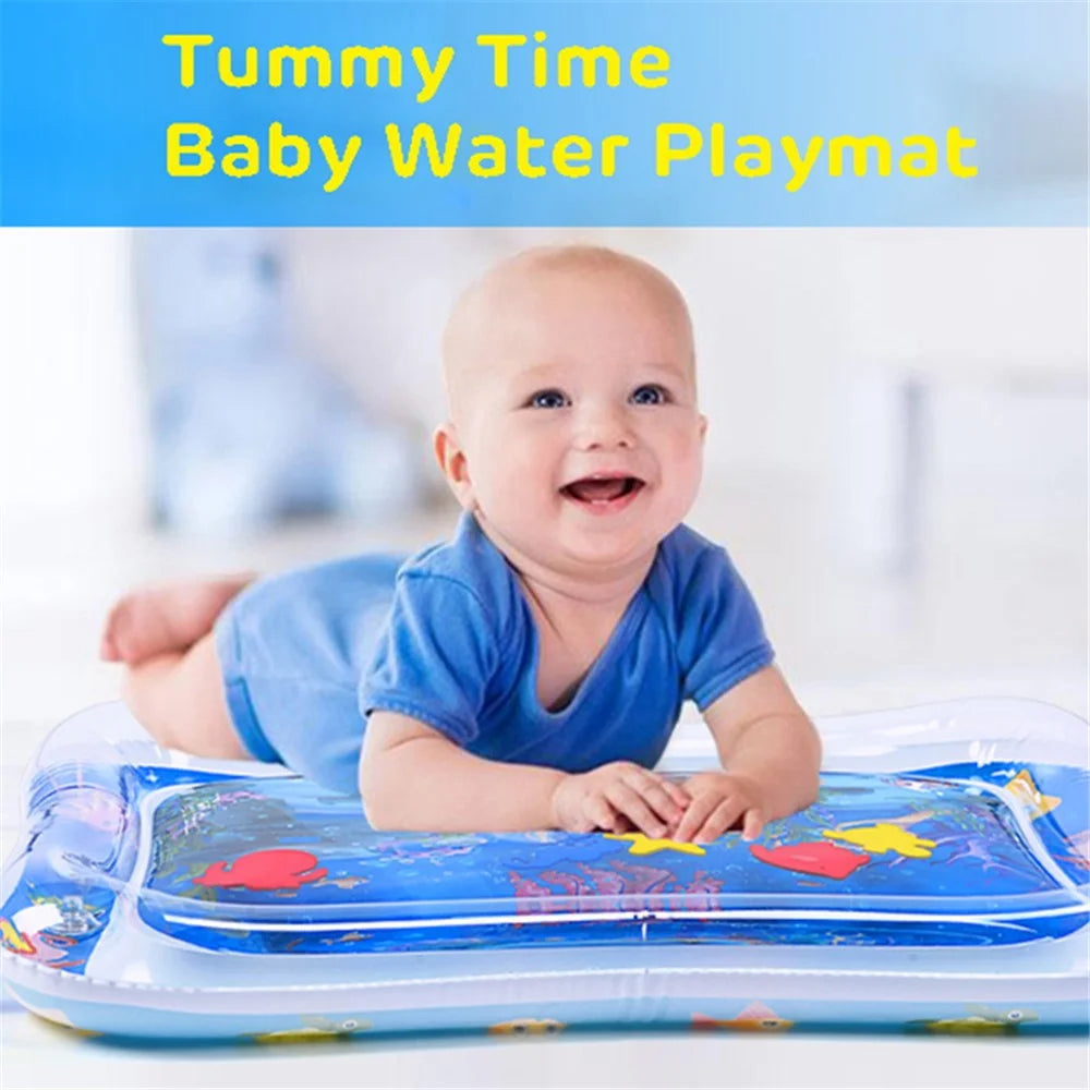 YX-007 Kids Water Mat Fun Time Play Activity Center Square Mat for Kids and Toddlers Baby Toys - Red Jellyfish - 2