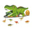 P878 Kids Dinosaur Tunnel Car Toy Set Toddlers Boys Educational Toy Dinosaur Egg Vehicle Playset Push to Slide - 1