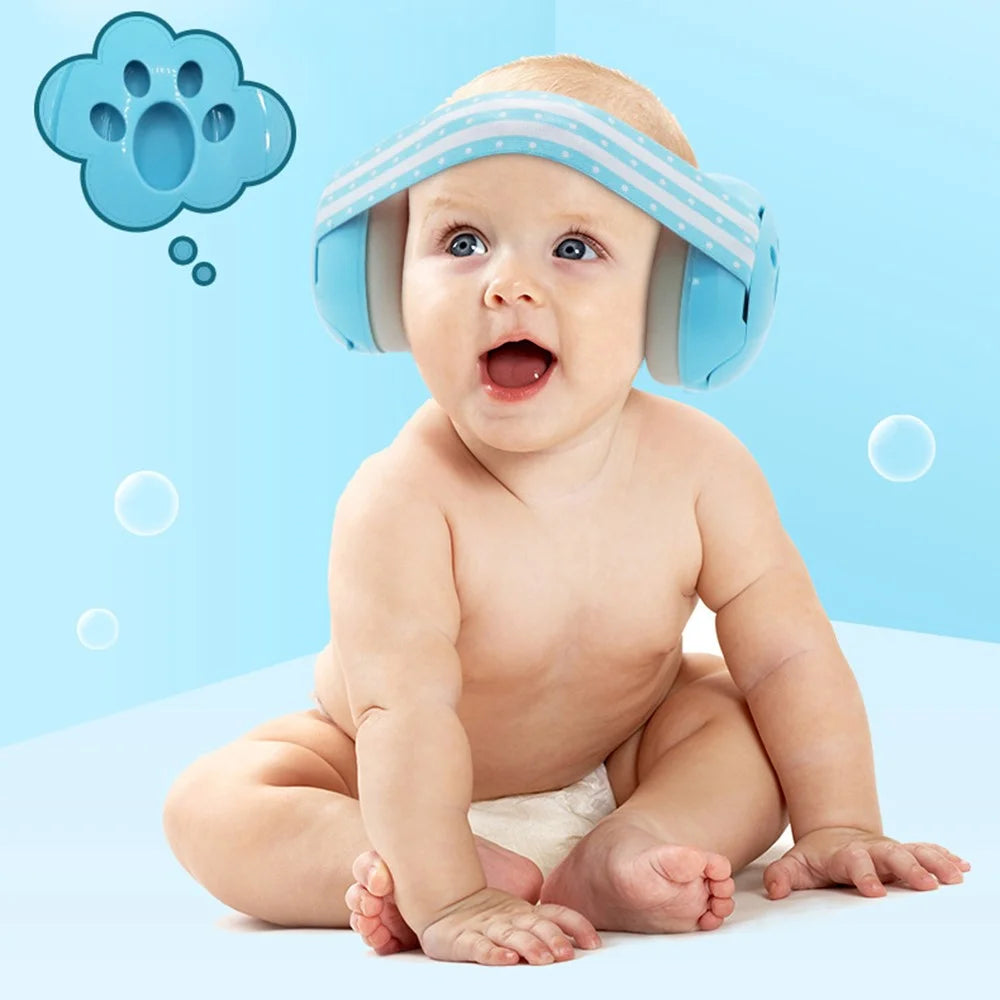 Baby Ear Protection Noise Reduction Earmuff Infant Hearing Protection Sleep Earmuff - Blue - 2