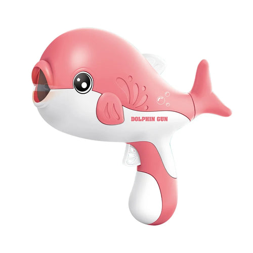 HP988A Children Cute Dolphin Gun Toy Shooting Sticky Ball Set Toy with Target Indoor Outdoor Parent-Child Competitive Toys - Pink - 1