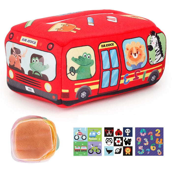 Baby Magic Tissue Box Educational Learning Sensory Toy for Kids Finger Exercise ST - Car - 1