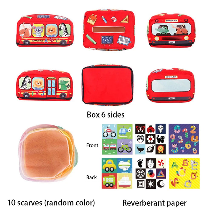 Baby Magic Tissue Box Educational Learning Sensory Toy for Kids Finger Exercise ST - Car - 2