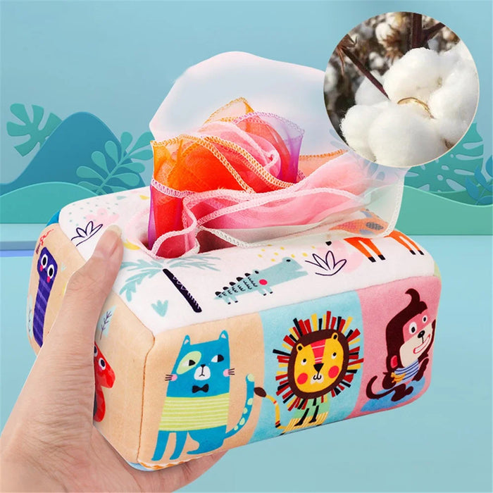 Baby Magic Tissue Box Educational Learning Sensory Toy for Kids Finger Exercise ST - Car - 7