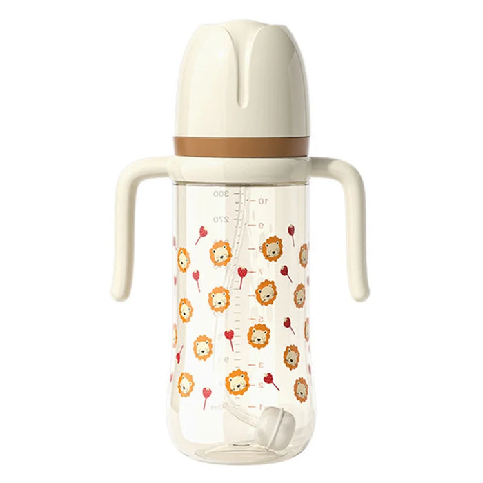 300ml Baby Bottle Temperature Control Scale Baby Feeding Silicone Teat Bottle ST (BPA-Free, NO FDA Certification) - Coffee - 1
