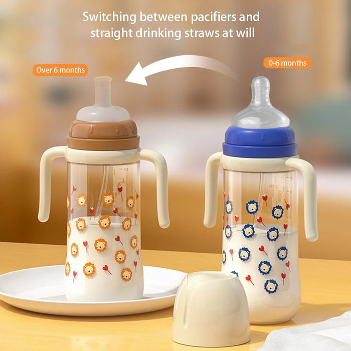 300ml Baby Bottle Temperature Control Scale Baby Feeding Silicone Teat Bottle ST (BPA-Free, NO FDA Certification) - Coffee - 5