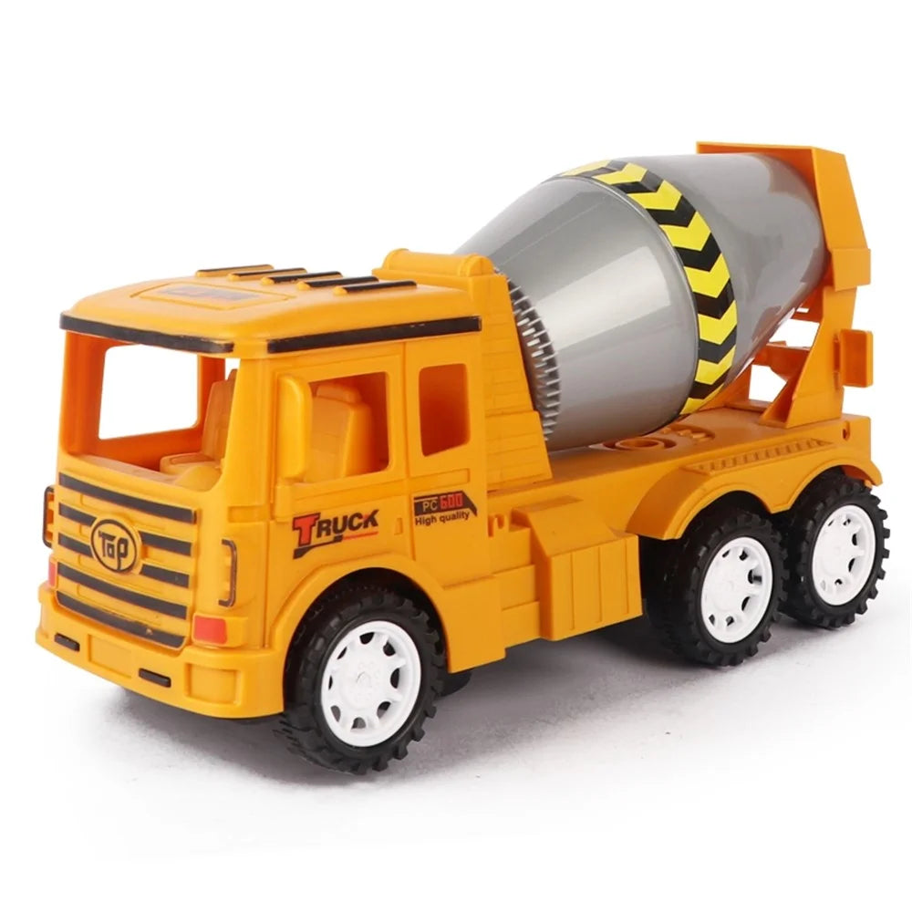 Cement Mixer Truck Toy Electric Engineering Construction Truck with Light Sound Kids Toy Gift ST - Cement Mixer Truck - 1