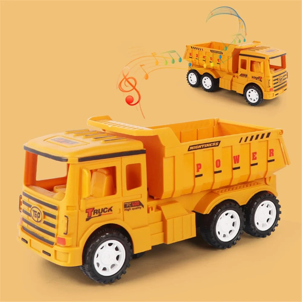 Cement Mixer Truck Toy Electric Engineering Construction Truck with Light Sound Kids Toy Gift ST - Cement Mixer Truck - 6